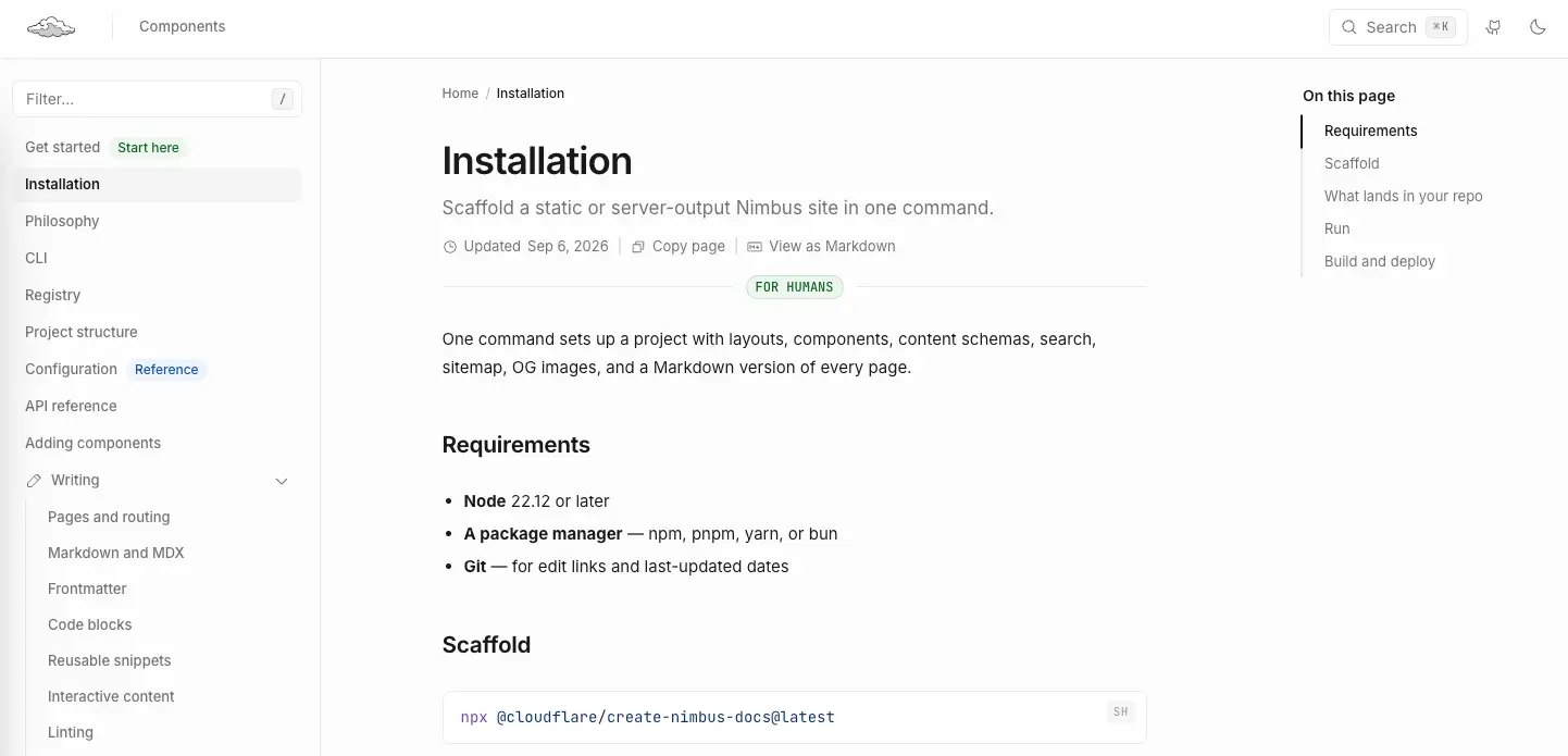 Cloudflare-开源了一个文档框架-Nimbus