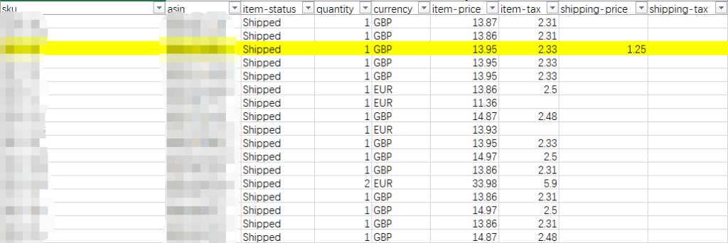亚马逊真实费用计算 5 Export Order