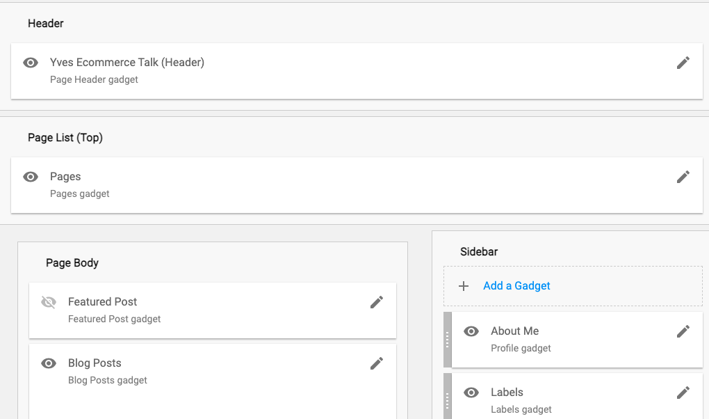 如何搭建 Google Blogger 4 Google Blogger Layout