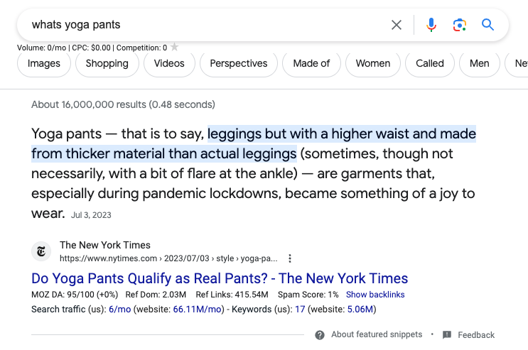 内容深度优化的方法 1 Google Featured Snippets