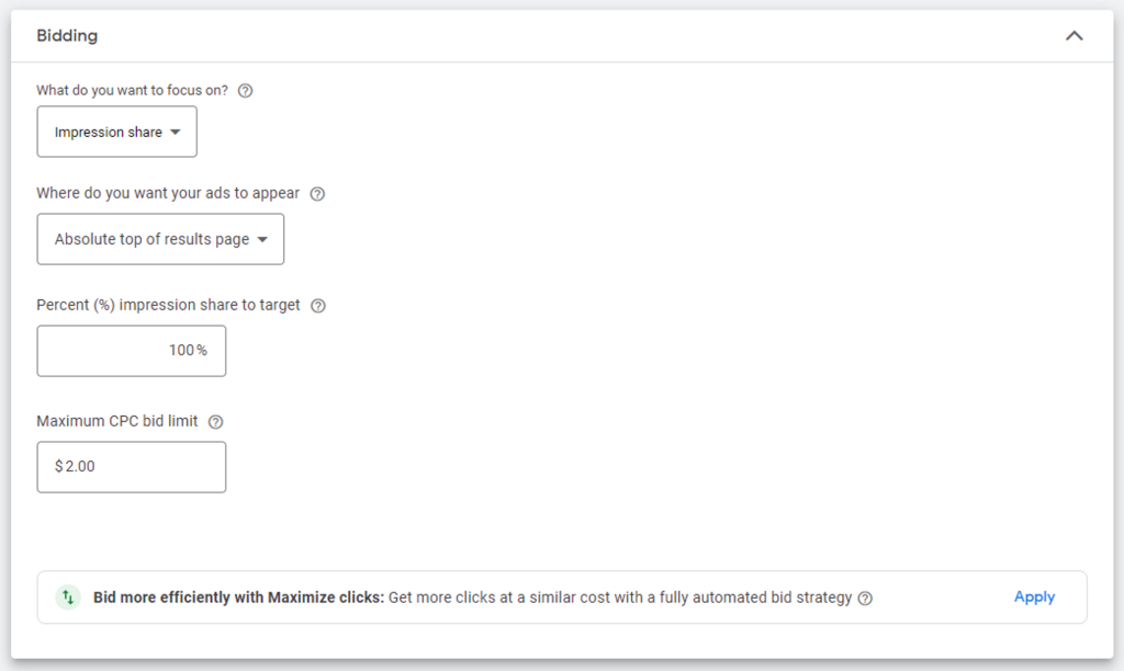 Impression Share Strategy