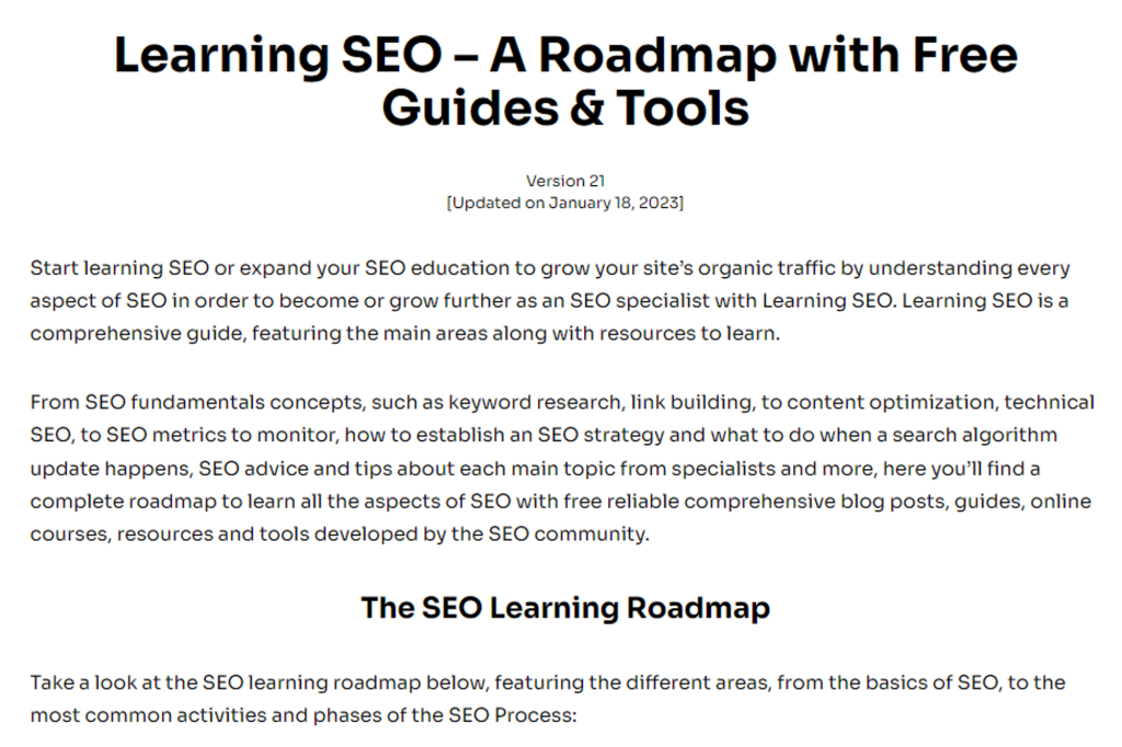 SEO 能赚钱,但从何处下手? 2 SEO Learning Roadmap