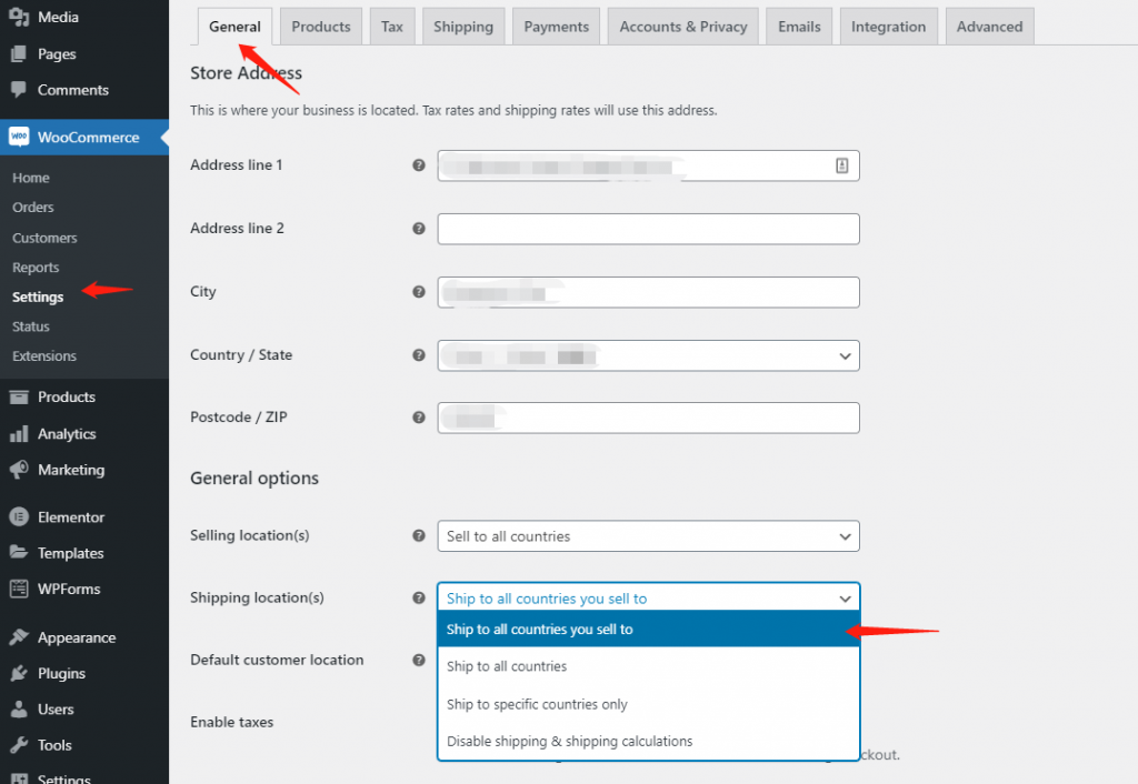WooCommerce 配送设置 1 WooCommerce-Shipping-Setting