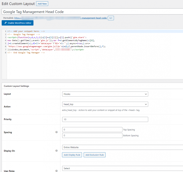 如何在 Astra 主题安装 Google Tag Management 代码 4 how-to-install-google-tag-management-code-in-astra-theme