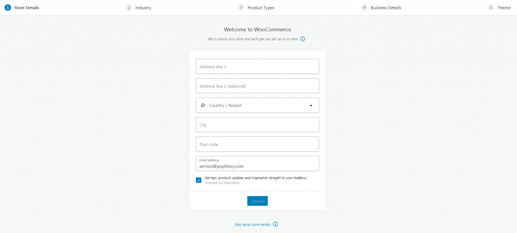 WooCommerce 入门级设置 2 woocommerce-getting-started-setup