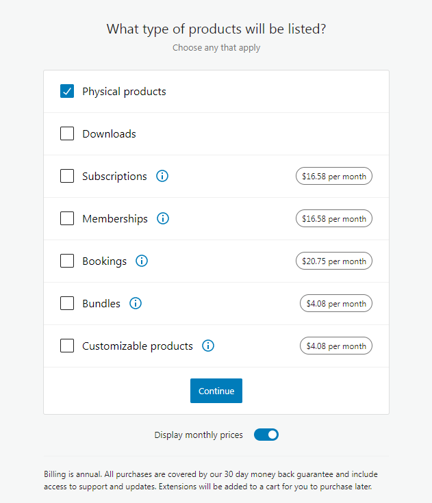 WooCommerce 入门级设置 5 woocommerce-getting-started-setup