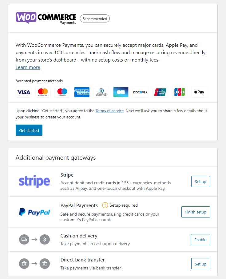 WooCommerce 入门级设置 10 woocommerce-getting-started-setup