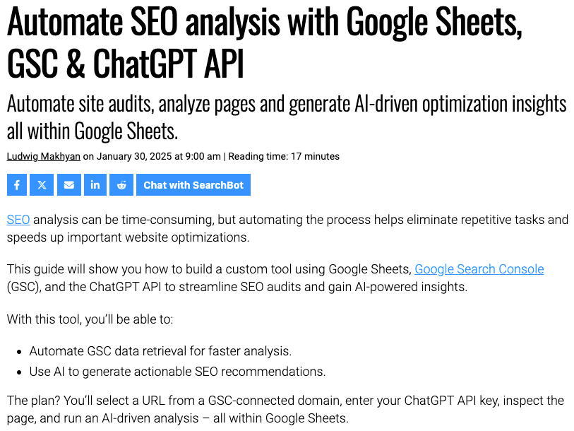 使用 AI 打造 SEO 分析系统 1 使用 AI 打造 SEO 分析系统