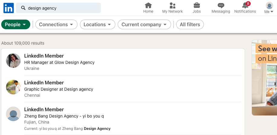 在领英发现 B2B 客户 2 关键词搜索